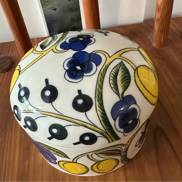 ARABIA Finland Paratiisi Jar with Lid Bowl Candy Sugar Bowl - Picture 6 of 7
